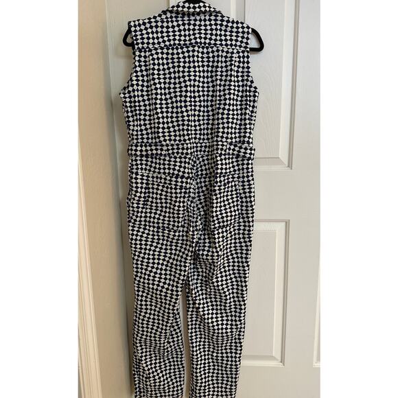 Wildfang The Essential Sleeveless High Waisted Coverall Large Jumper Jumpsuit - Picture 5 of 10